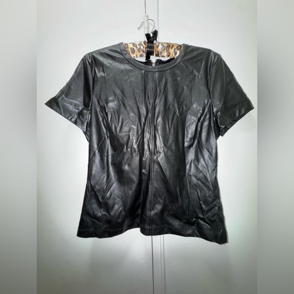 Helmut Lang $295 faux leather top zip back large - Picture 4 of 8